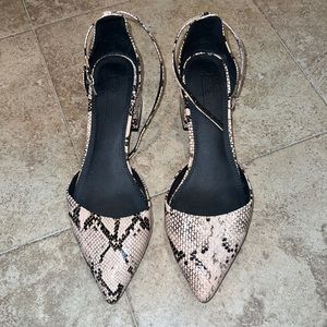 ASOS Patent Snake Heels Ankle Strap
